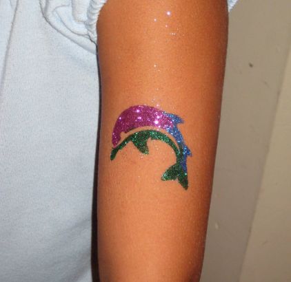 Glitter Fish Picture Tattoo